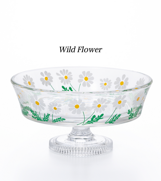 Aderia Retro Shallow Bowl with Stem