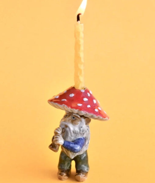 Mushroom Gnome Cake Topper