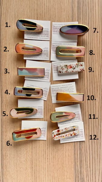 "Miss Rose" Hair Barrettes