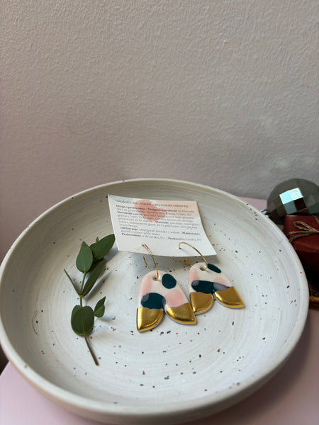 Flower Bell / Drop Porcelain Earrings
