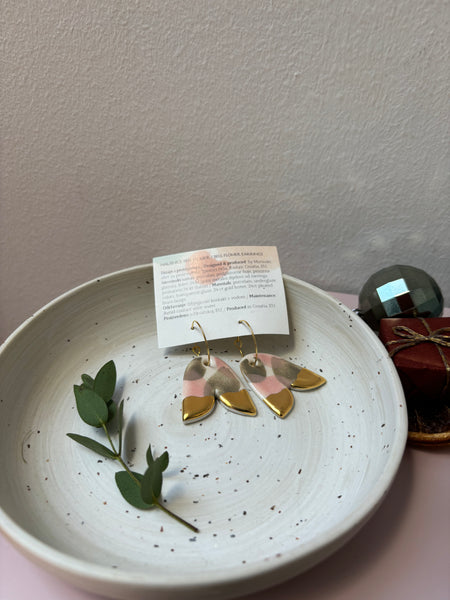 Flower Bell / Drop Porcelain Earrings