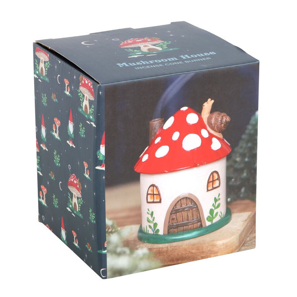 Mushroom House Incense Cone Burner