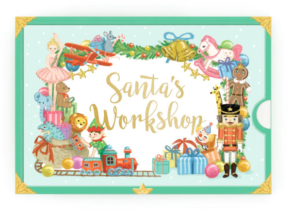 Santa's Workshop Music Box Card