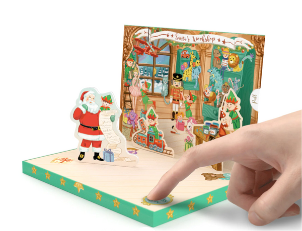 Santa's Workshop Music Box Card