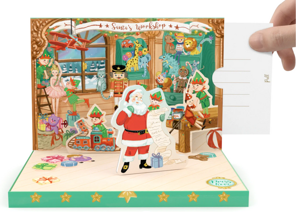 Santa's Workshop Music Box Card