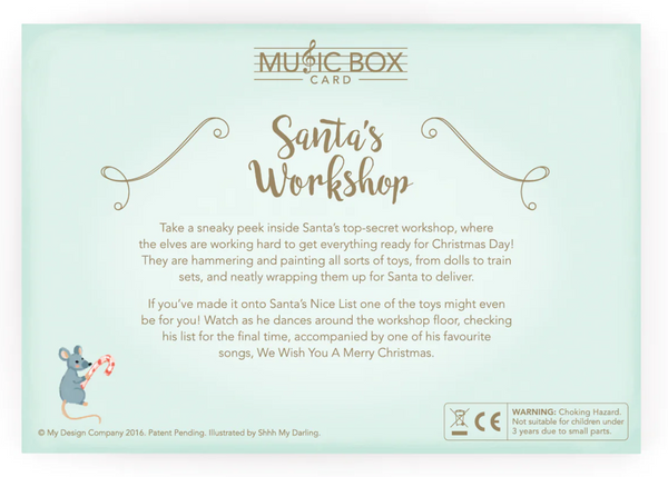 Santa's Workshop Music Box Card