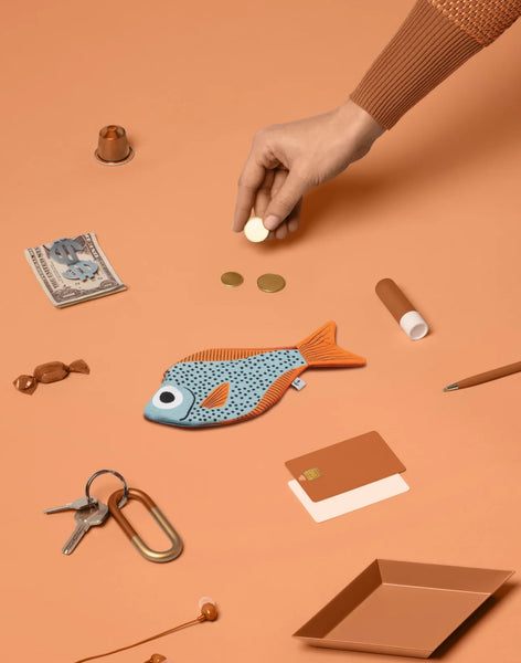 Sweeper Fish Purse / Keychain - Aqua