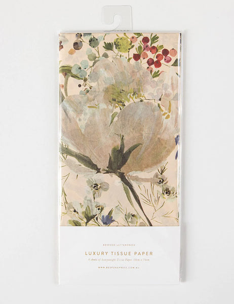4pk Tissue Paper - Summer Peonies (Blush)