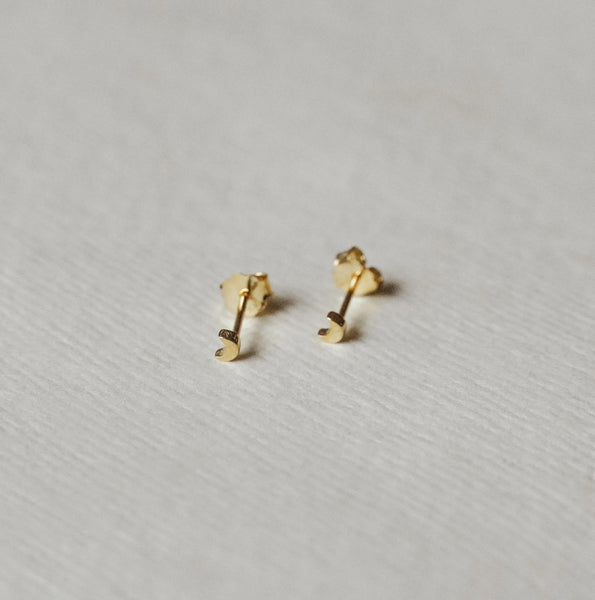 Tiny Crescent Moon Earrings