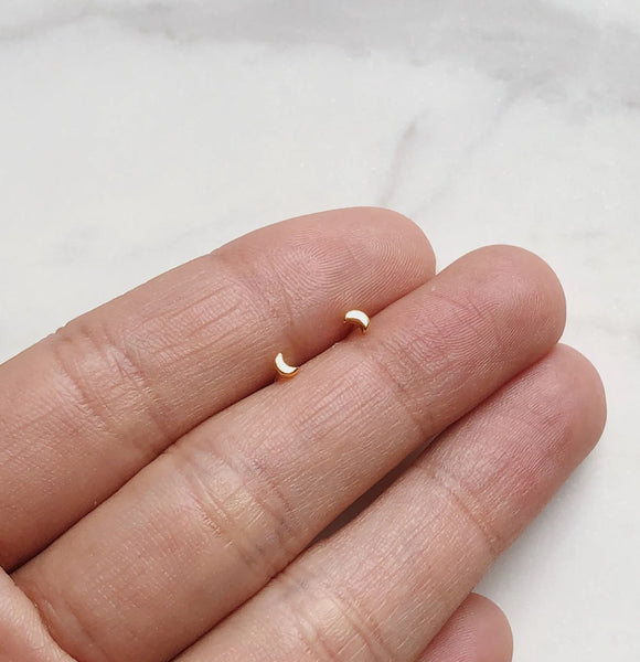 Tiny Crescent Moon Earrings