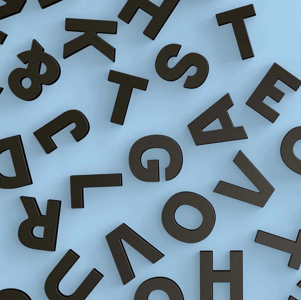 Alphabet Magnets in Black
