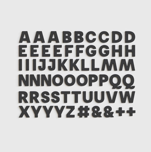 Alphabet Magnets in Black