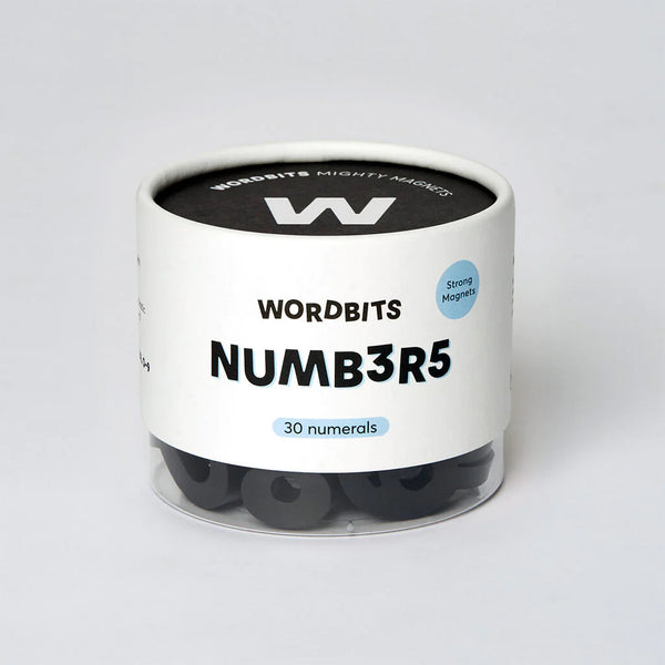 Number Magnets in Black