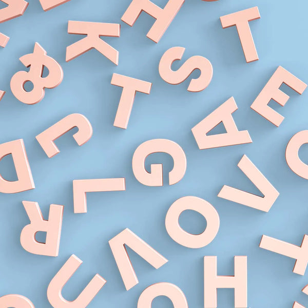 Alphabet Magnets in Blush