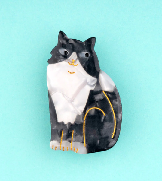 Black & White Cat Hair Clip