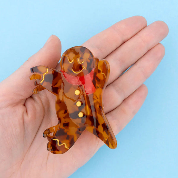 Gingerbread Man Hair Claw