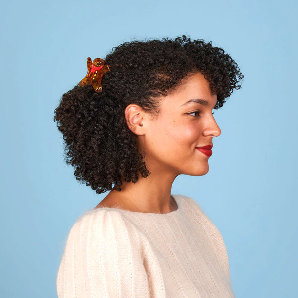 Gingerbread Man Hair Claw
