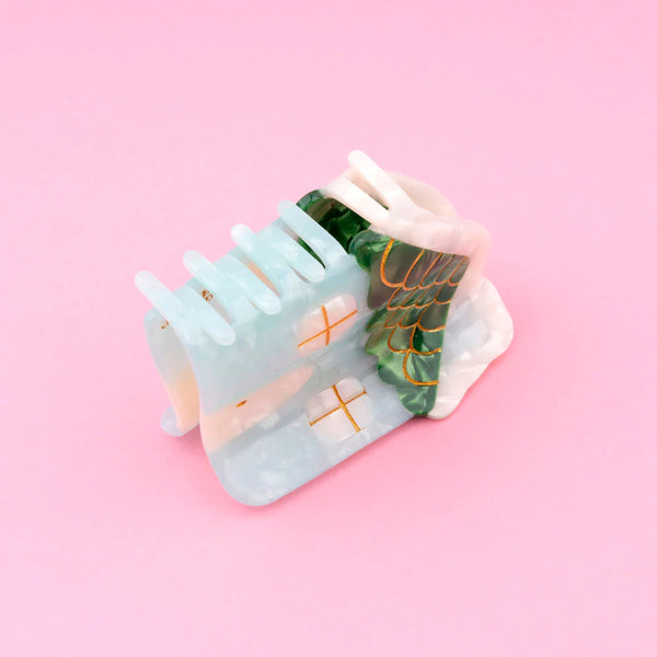 Snowy House Hair Claw