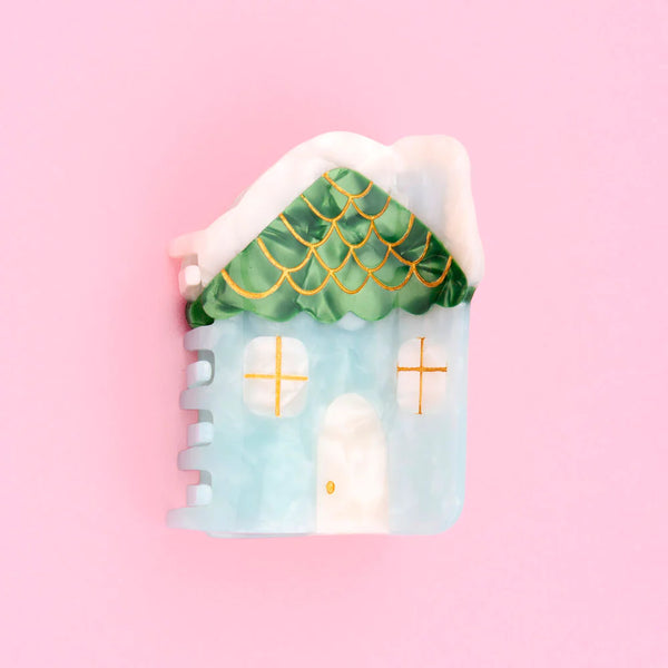 Snowy House Hair Claw