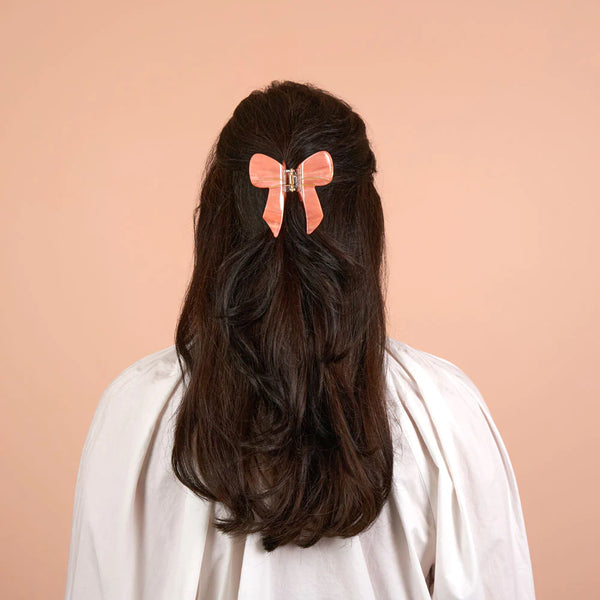 Pink Bow Hair Claw