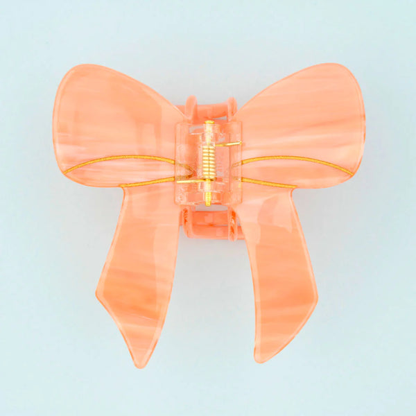 Pink Bow Hair Claw