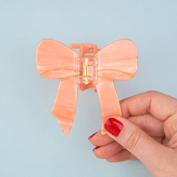 Pink Bow Hair Claw