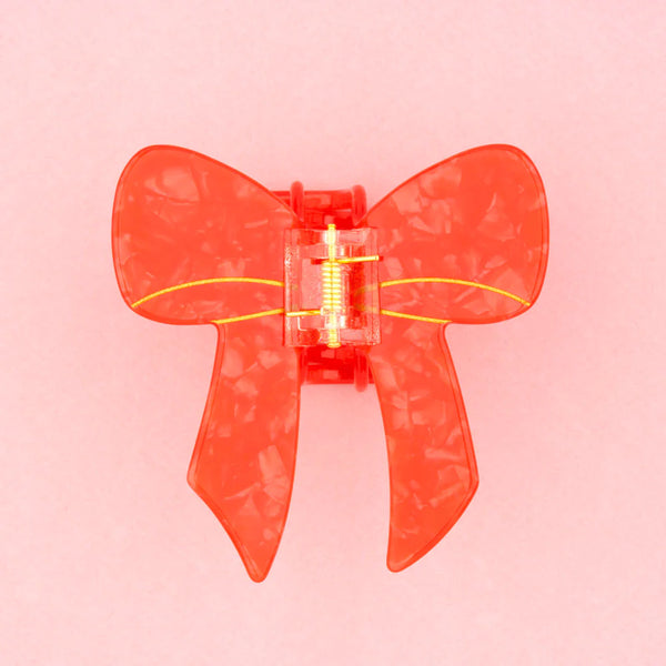 Red Bow Hair Claw