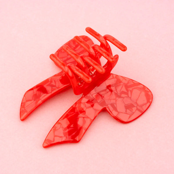 Red Bow Hair Claw
