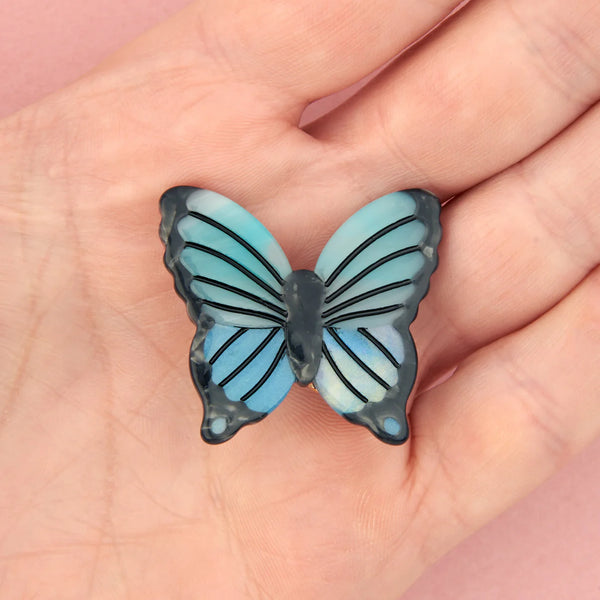 Blue Butterfly Hair Clip