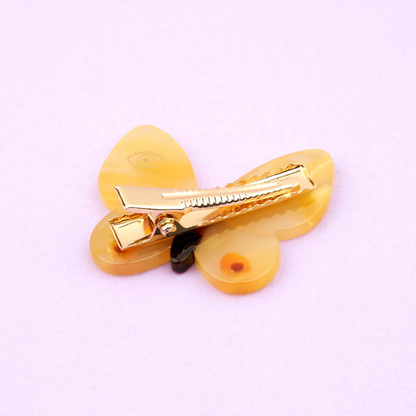 Yellow Butterfly Hair Clip