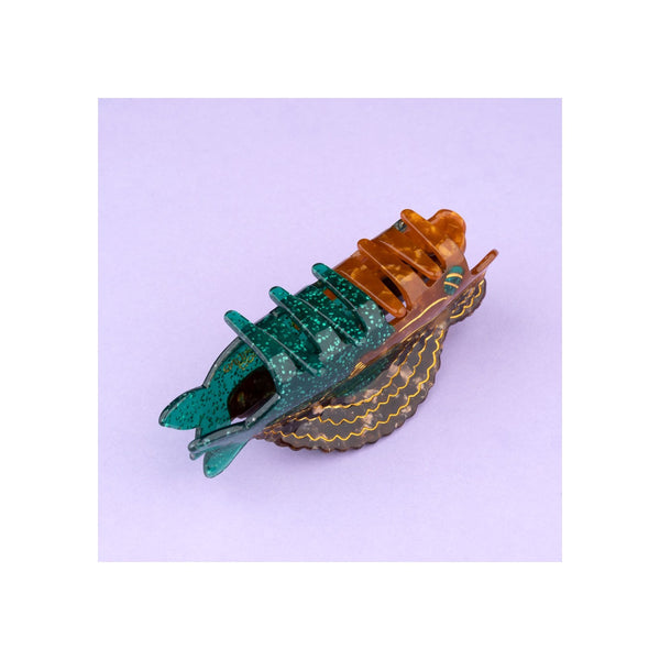 Green Mermaid Hair Claw