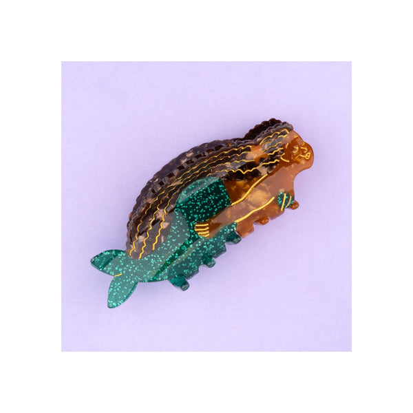 Green Mermaid Hair Claw