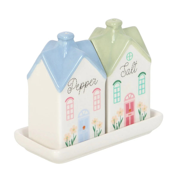 Dreamy Pastel House Salt and Pepper Shakers