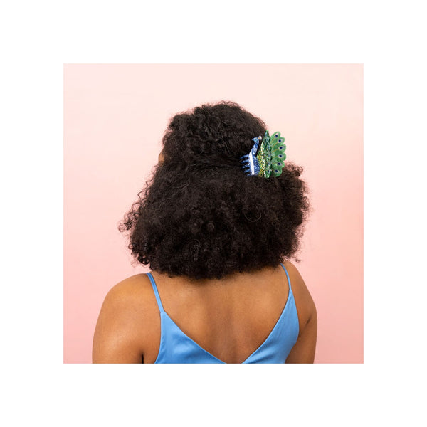 Peacock Hair Claw