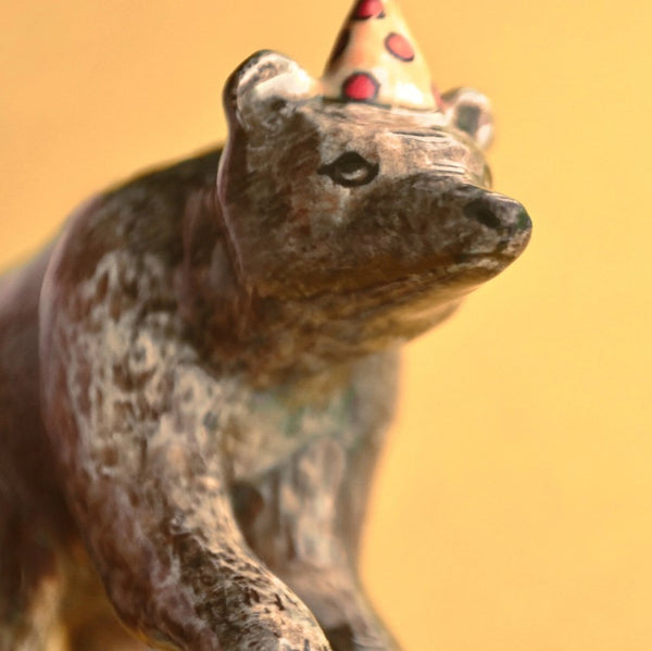 Brown Bear "Party Animal" Cake Topper