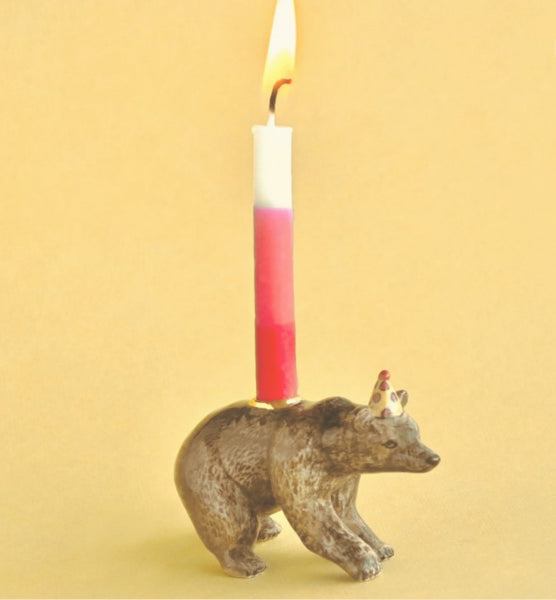 Brown Bear "Party Animal" Cake Topper