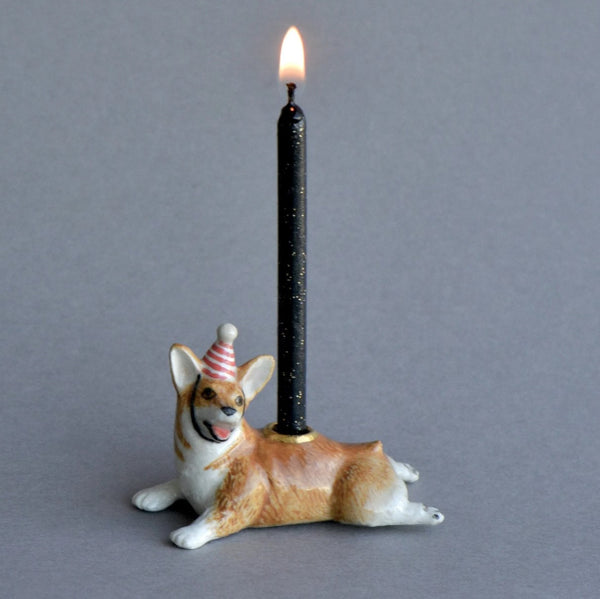 Corgi "Party Animal" Cake Topper