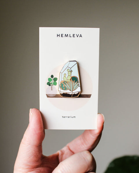 Terrarium Enamel Pin