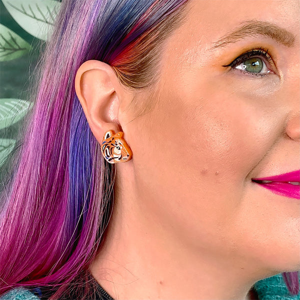 The Tranquil Tiger Earrings