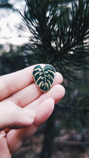 Monstera Enamel Pin