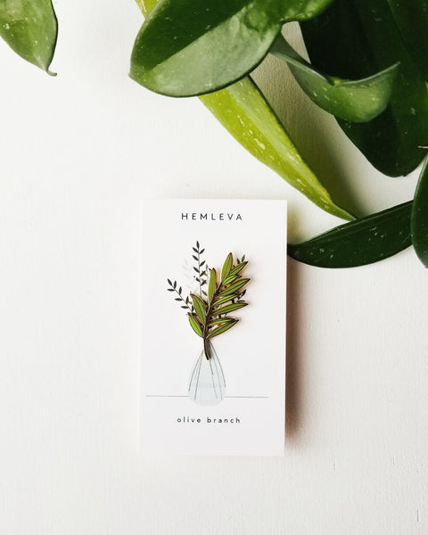 Olive Branch Enamel Pin