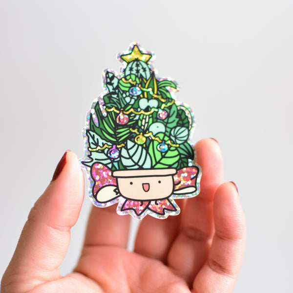 Plantmas Glitter Vinyl Sticker