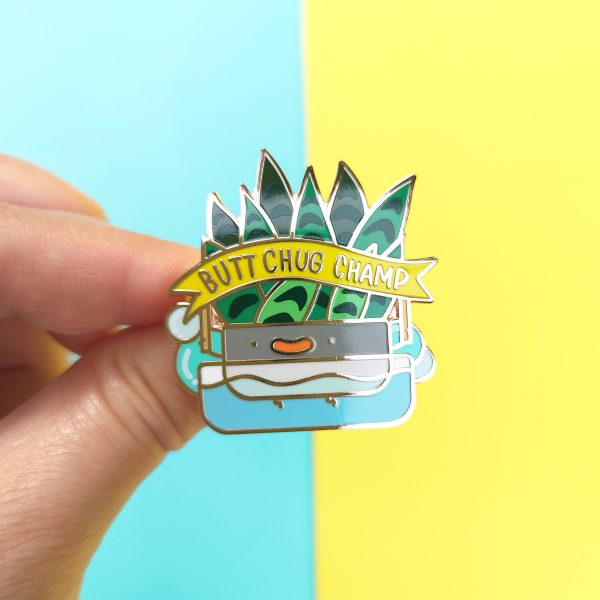 (WAREHOUSE SALE) Butt Chug Champ Hard Enamel Pin