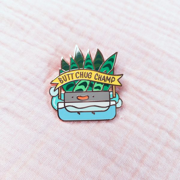 (WAREHOUSE SALE) Butt Chug Champ Hard Enamel Pin