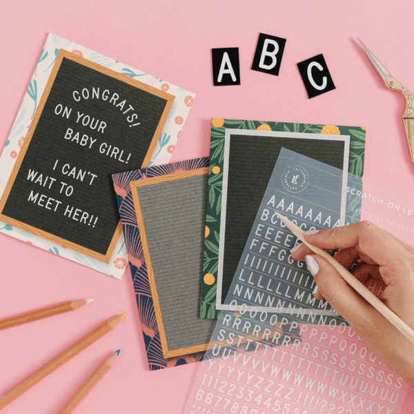 Scratch On Letter Board Greeting Card