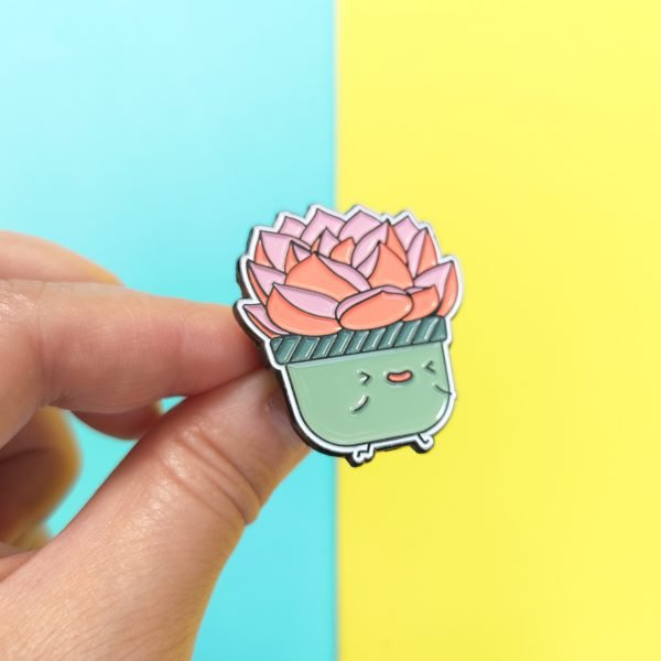 (WAREHOUSE SALE) Echeveria Pink Champaigne Soft Enamel Pin