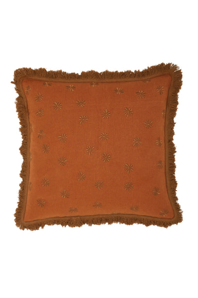 (WAREHOUSE SALE) Daisy Pecan Cushion Cover
