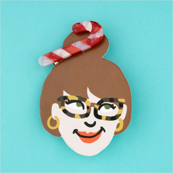 Candy Cane Hair Clip