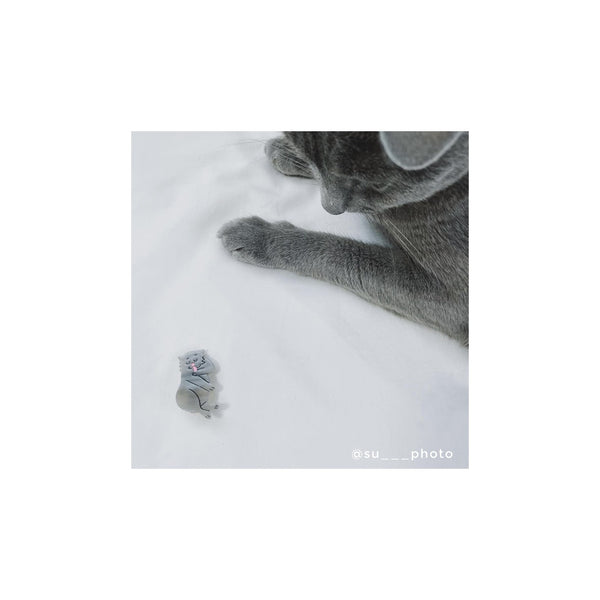 Grey Cat Hair Clip