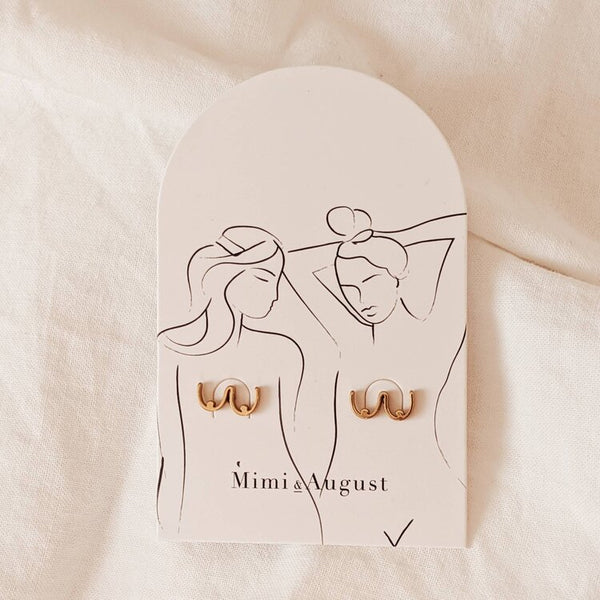 Boobs Earrings - Gold